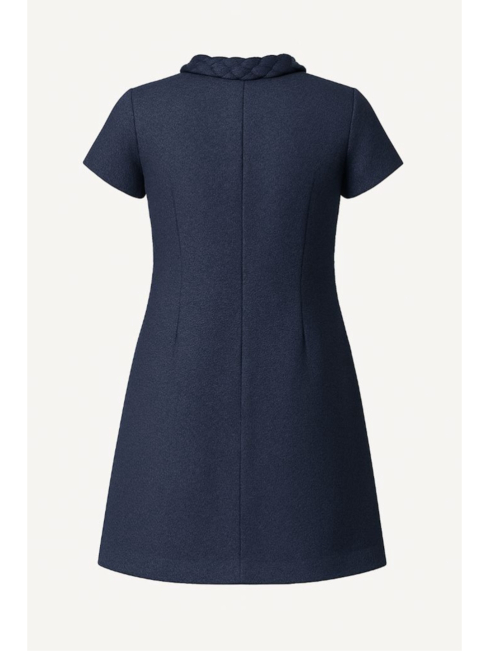 Navy Mini Dress with Golden-Silver Buttons Size Medium - Picture 4 of 9